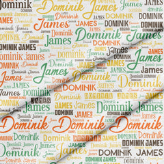 Custom panel in browns, orange, green and gold. 12 x 18" Fabric Panel. Brused polyester - Jammin Threads