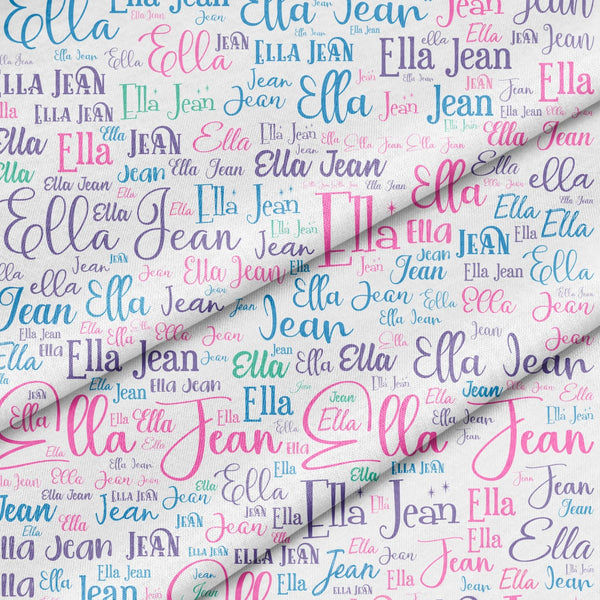 Custom panel in pinks, purple and blue. 12 x 18" Fabric Panel. Non-Stretch polyester - Jammin Threads
