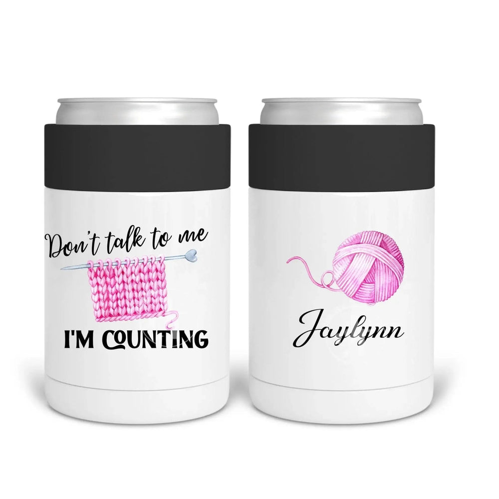 Don't Talk to Me I'm Counting.  Funny knitting and crochet mugs and tumblers. Great gifts for knitters and crocheters - Jammin Threads