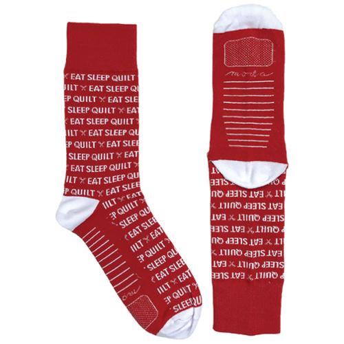Eat, Sleep, Quilt - Funny Quilting Socks - Jammin Threads