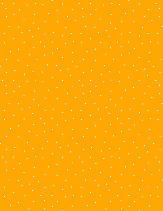 Essentials Quilt Fabric White Pin Dots Orange by Wilmington Prints - Jammin Threads