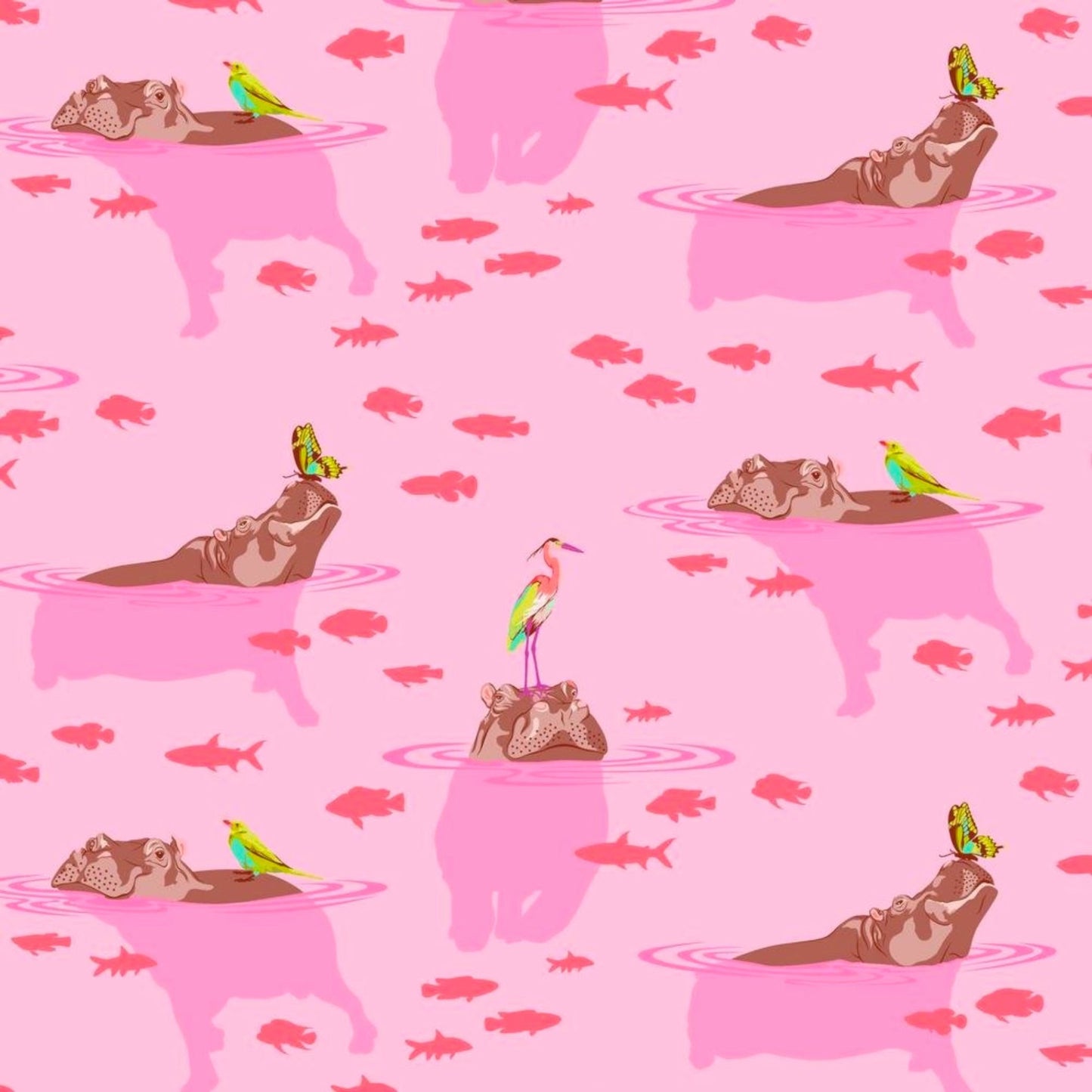 Everglow - My Hippos Don't Lie - Nova by Tula Pink for Free Sprit Fabrics - PWTP204.NOVA - Jammin Threads