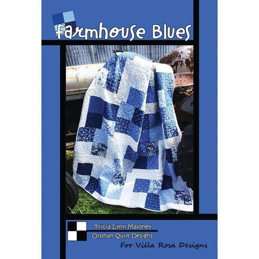 Farmhouse Blues Quilt Pattern by Orphan Quilt Designs for Villa Rosa Designs - Jammin Threads