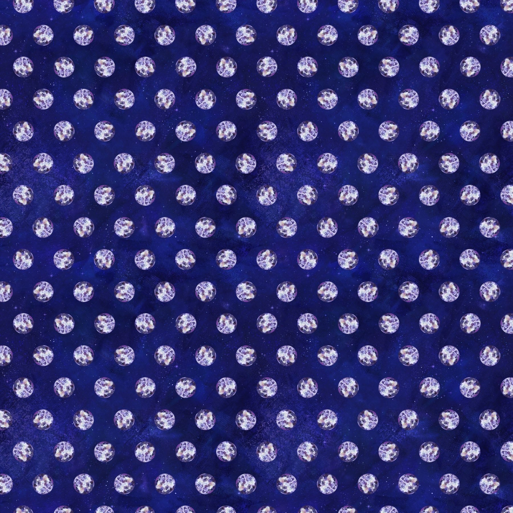 Full Moon Blue Moons Quilt Fabric by Clara McAllister for Figo Fabrics - Jammin Threads