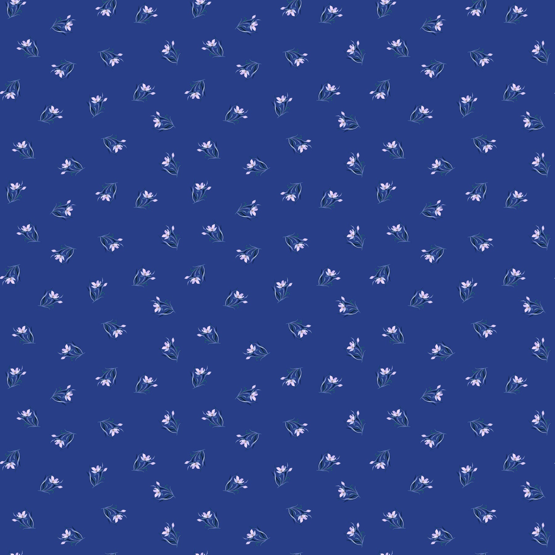 Full Moon Navy Floral Quilt Fabric by Clara McAllister for Figo Fabrics - Jammin Threads