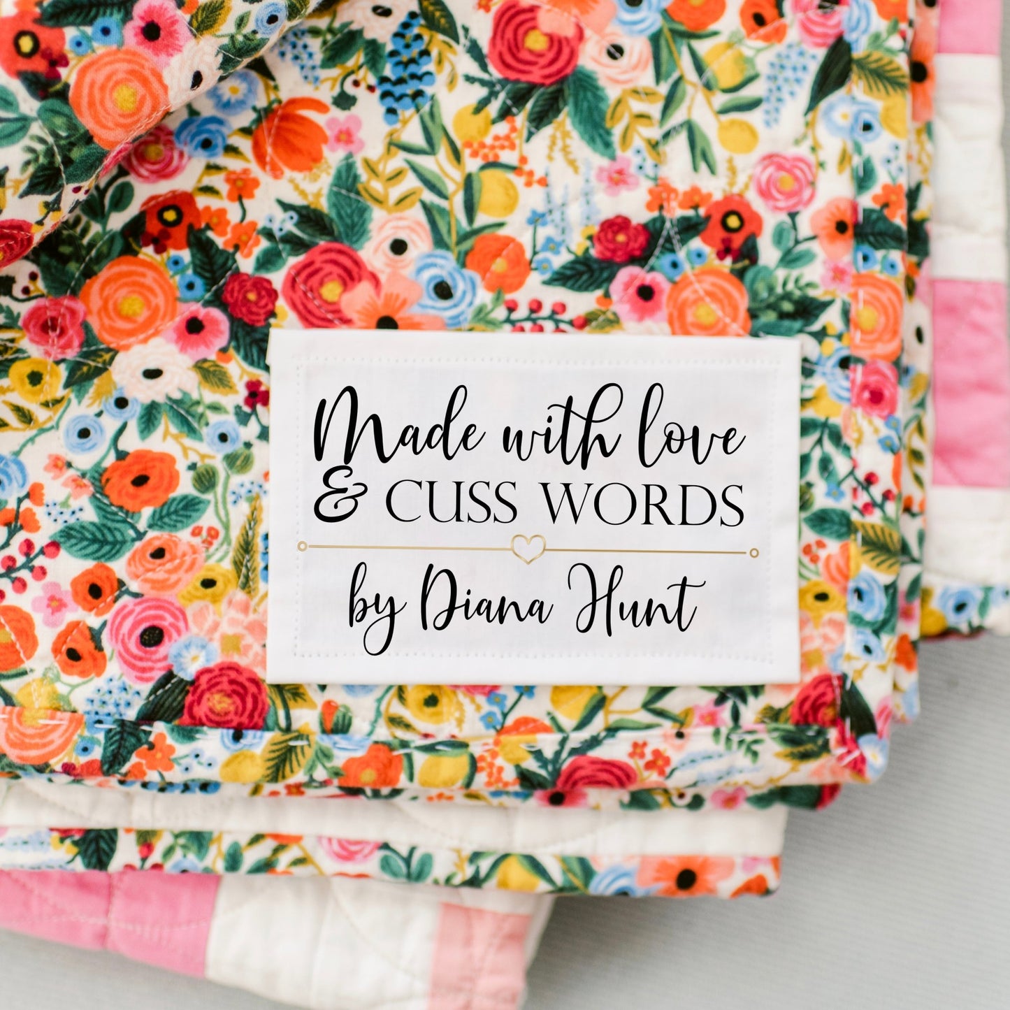 Funny Quilt Labels - Made with Love and Cuss Words - Jammin Threads