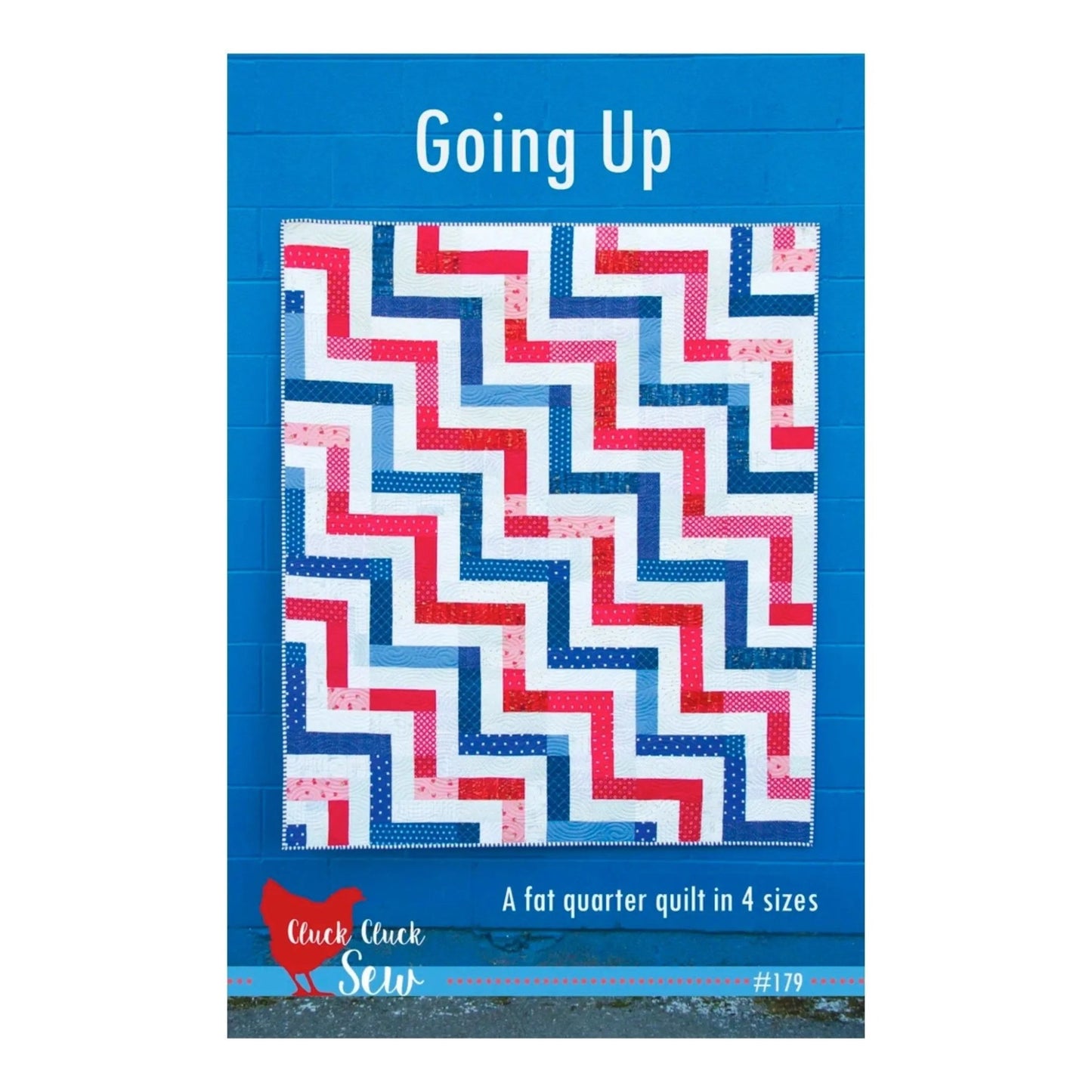 Going Up Quilt Pattern by Cluck Cluck Sew.  Fat quarter friendly quilt pattern. Beginner friendly - Jammin Threads
