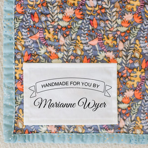 Handmade for You Quilt Labels - Personalized Quilt Labels - Jammin Threads