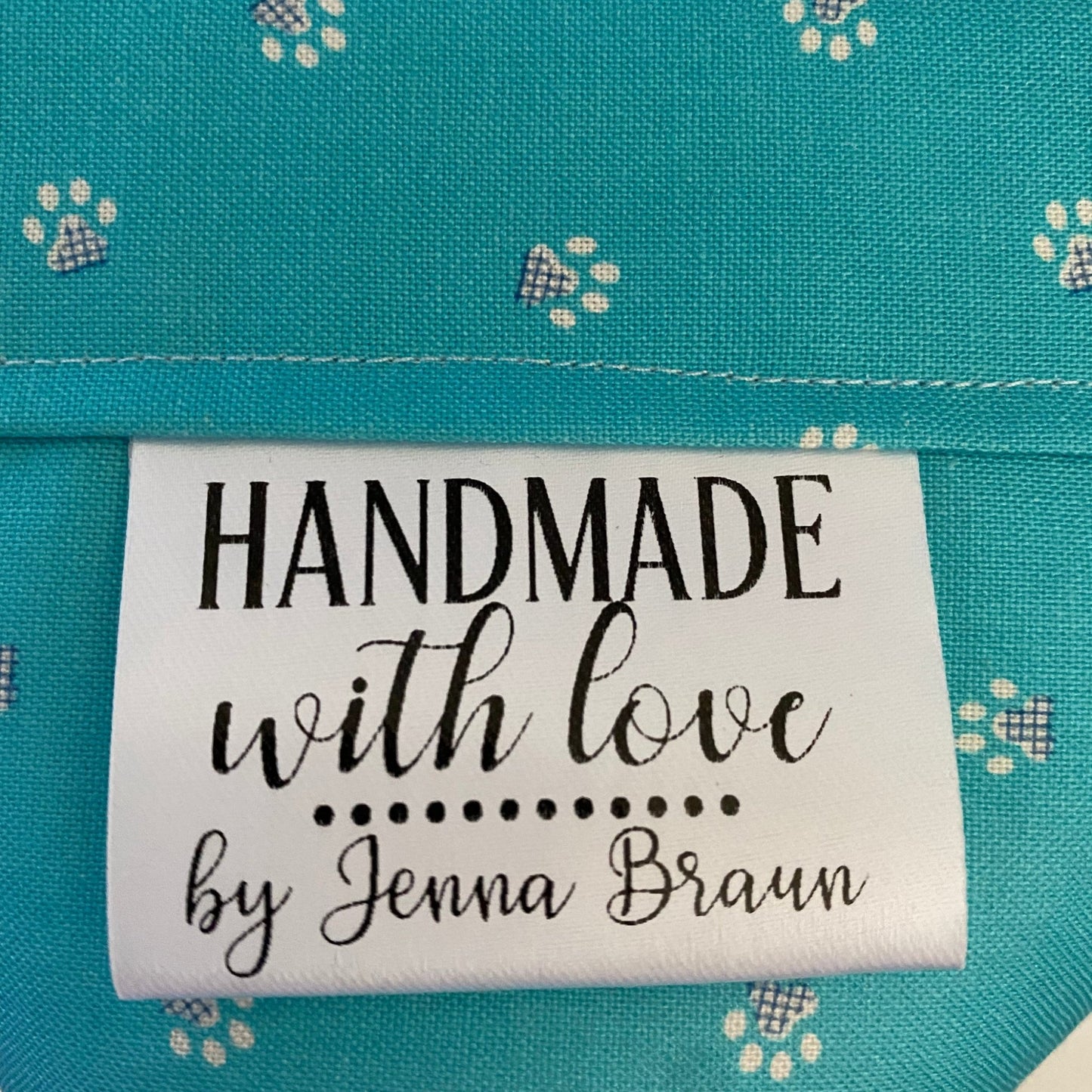 Handmade with Love Satin tags - Jammin Threads