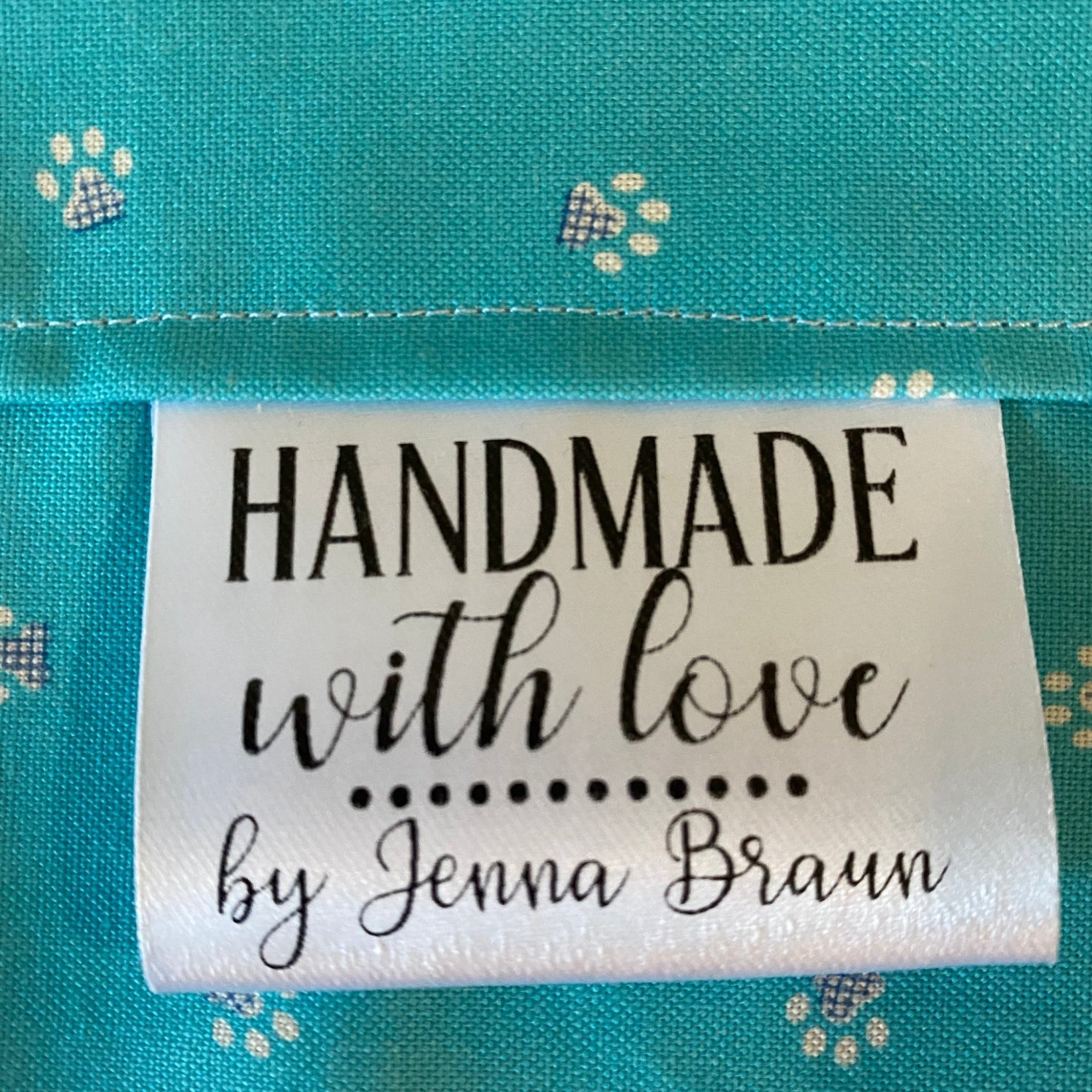 Handmade with Love Satin tags - Personalized Satin Quilt Labels ...