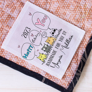 Happy Birthday to You - Personalized Birthday Quilt Labels - Jammin Threads
