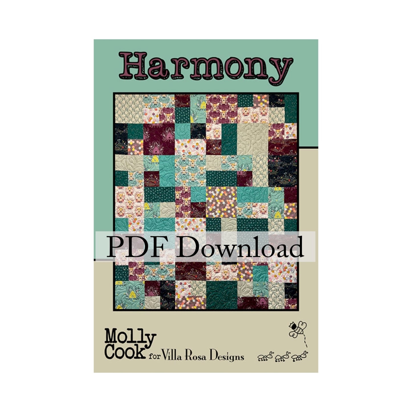 Harmony Quilt Pattern by Molly Cook for Villa Rosa Designs (PDF Downloadable Version) - Jammin Threads