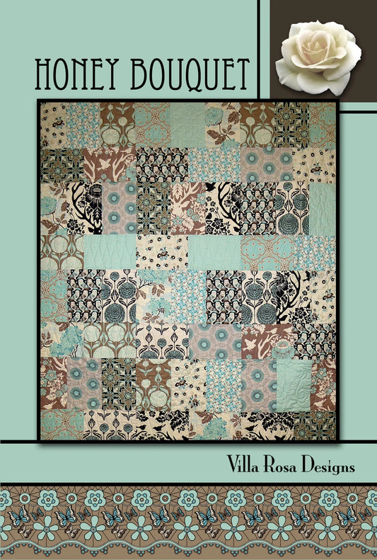Honey Bouquet Quilt Pattern by Villa Rosa Designs. Fat Quarter friendly. - Jammin Threads