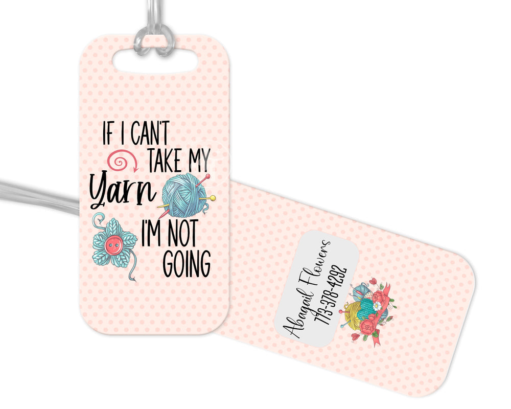 Knitting luggage tag and crochet luggage tag - Jammin Threads
