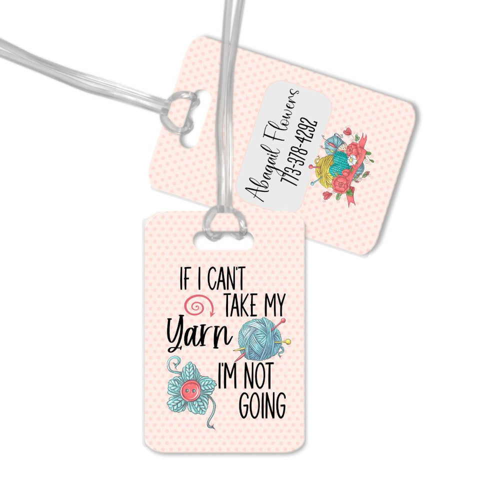 Knitting luggage tag and crochet luggage tag - Jammin Threads