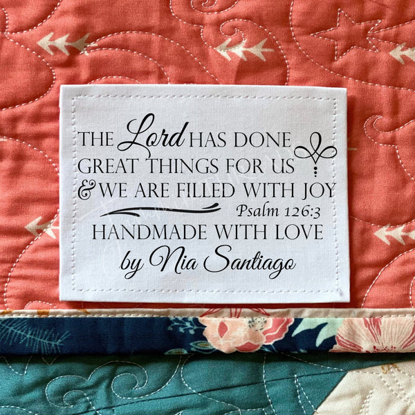 Inspirational Quilt Label Assortment - Personalized Christian Quilt Label Assortment - Jammin Threads