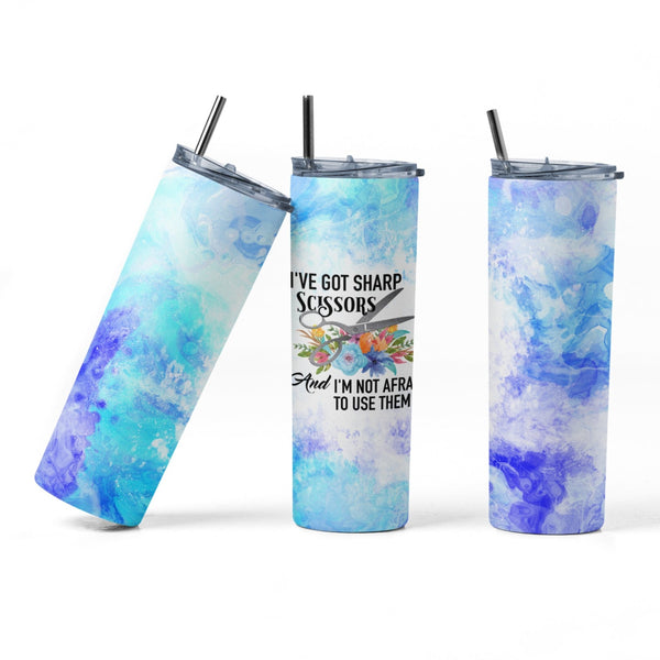 I've Got Sharp Scissors and I'm Not Afraid to Use Them. Funny quilting and sewing tumblers- Jammin Threads