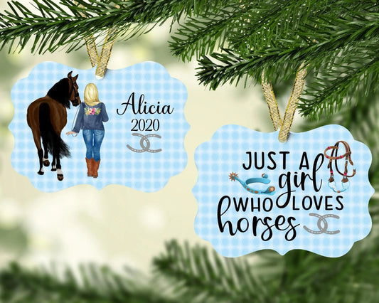 Just a Girl Who Loves Horses Ornament - Jammin Threads