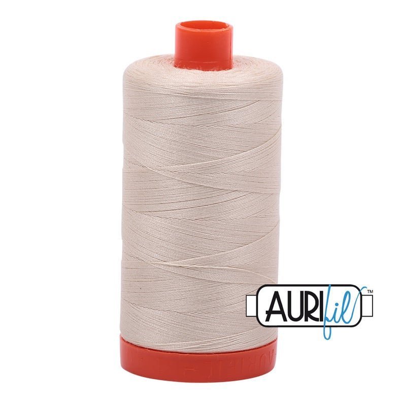 Light Beige - Aurifil Mako Cotton Thread Solid 50wt 1422yds - Jammin Threads