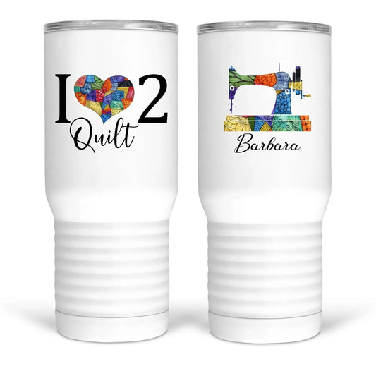 I Love to quilt. Personalized quilting mugs and tumblers- Jammin Threads