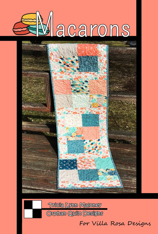 Macarons Table Runner Pattern by Orphan Quilt Designs for Villa Rosa Designs - Jammin Threads