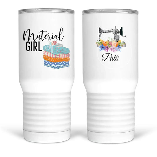 Material Girl. Fun, personalized sewing and quilting mugs and tumblers - Jammin Threads