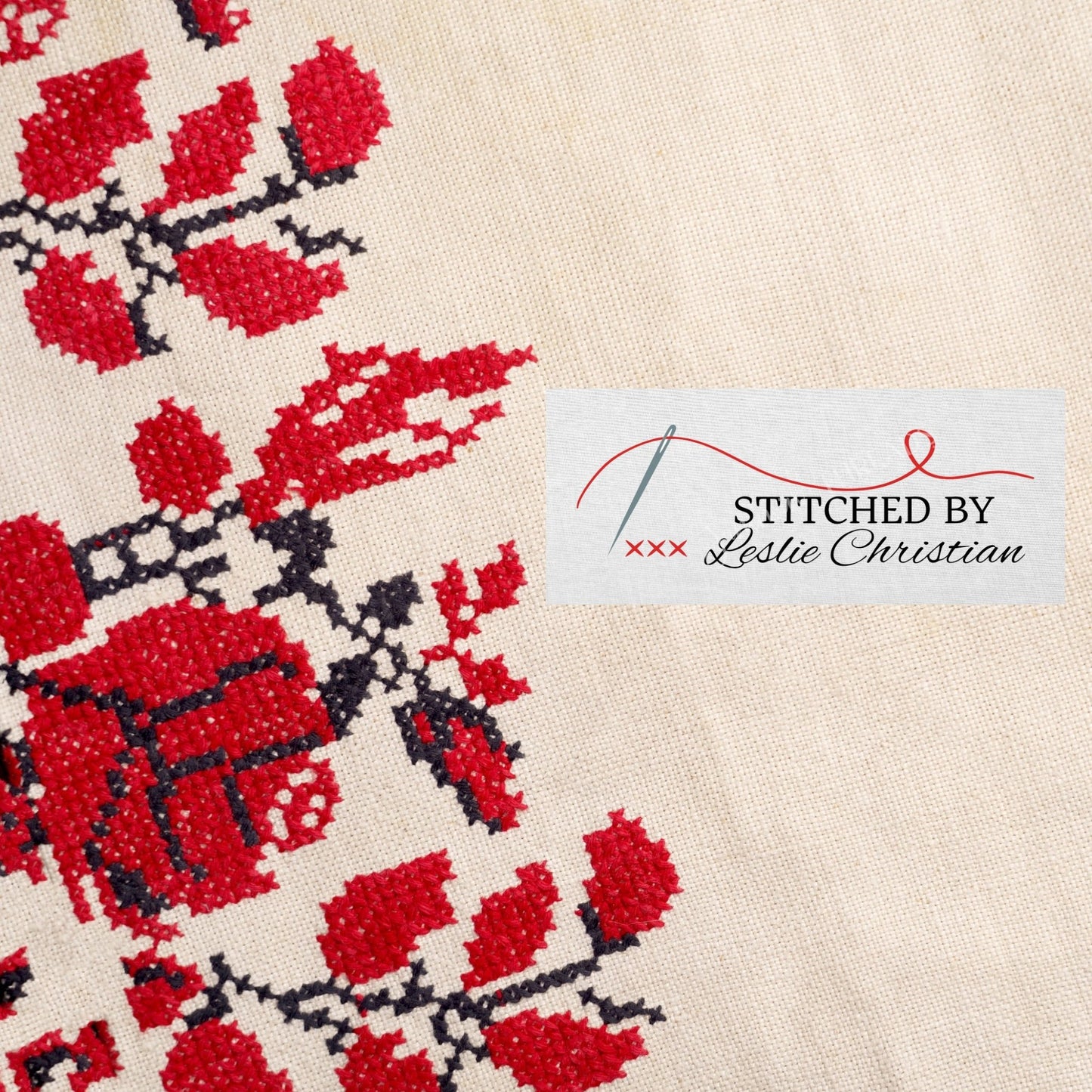 Modern Handmade Cross-Stitch Labels - Personalized Cross-Stitch Labels - Jammin Threads
