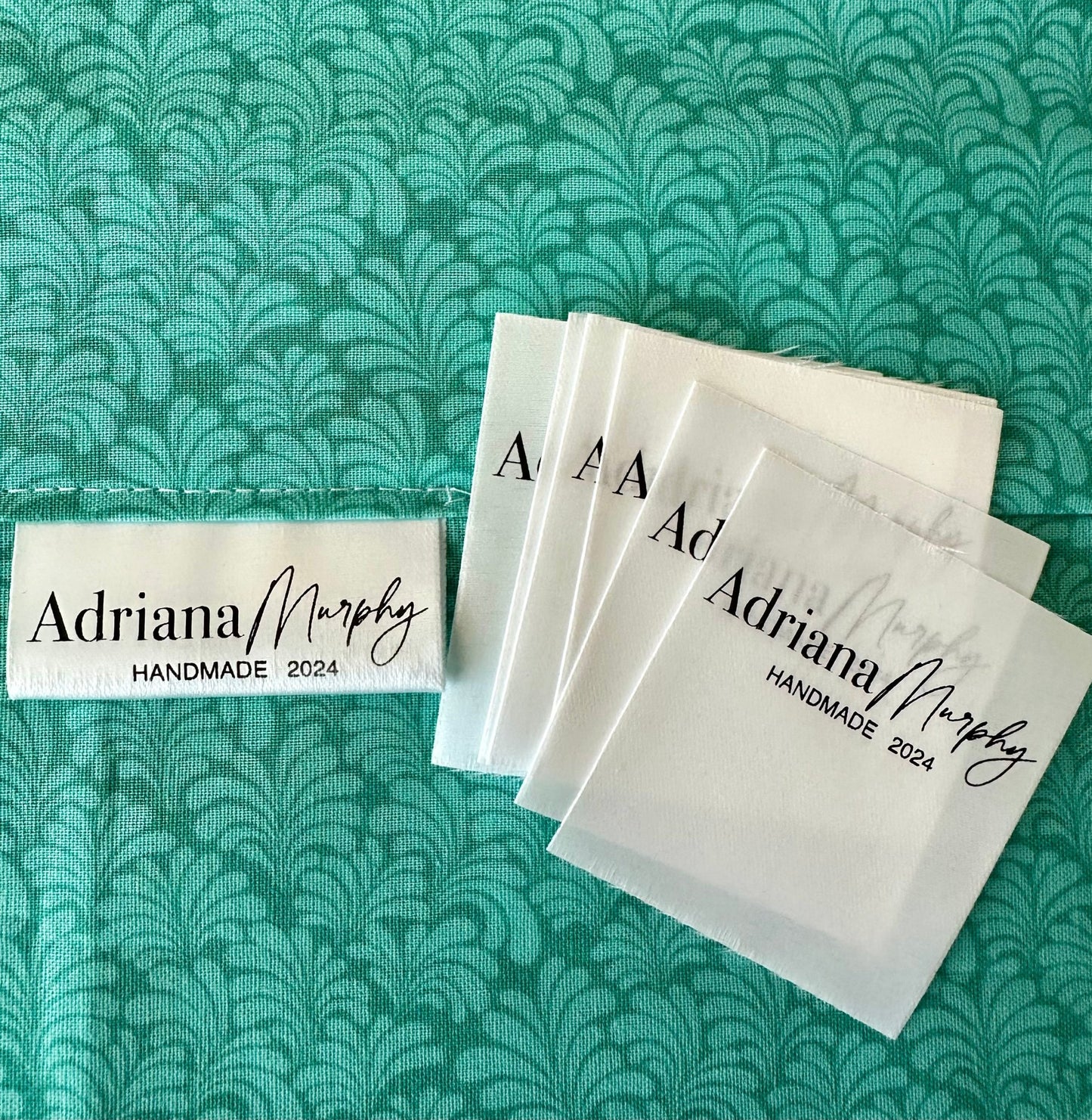 Modern satin tags and labels for sewing and quilting - Jammin Threads
