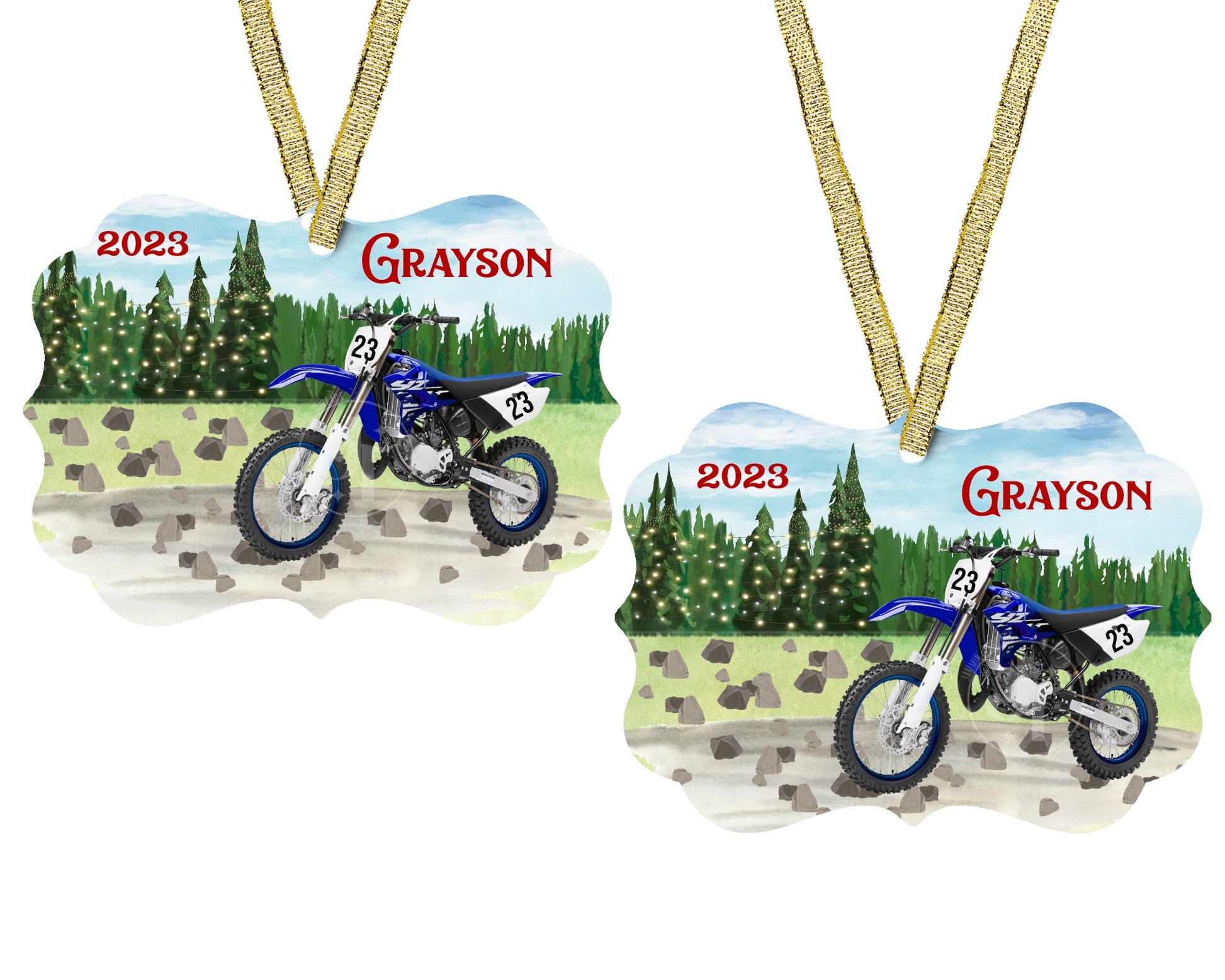 Motocross - Personalized Dirt Bike Christmas Ornanent - Jammin Threads