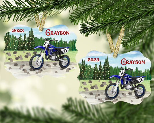 Motocross - Personalized Dirt Bike Christmas Ornanent - Jammin Threads