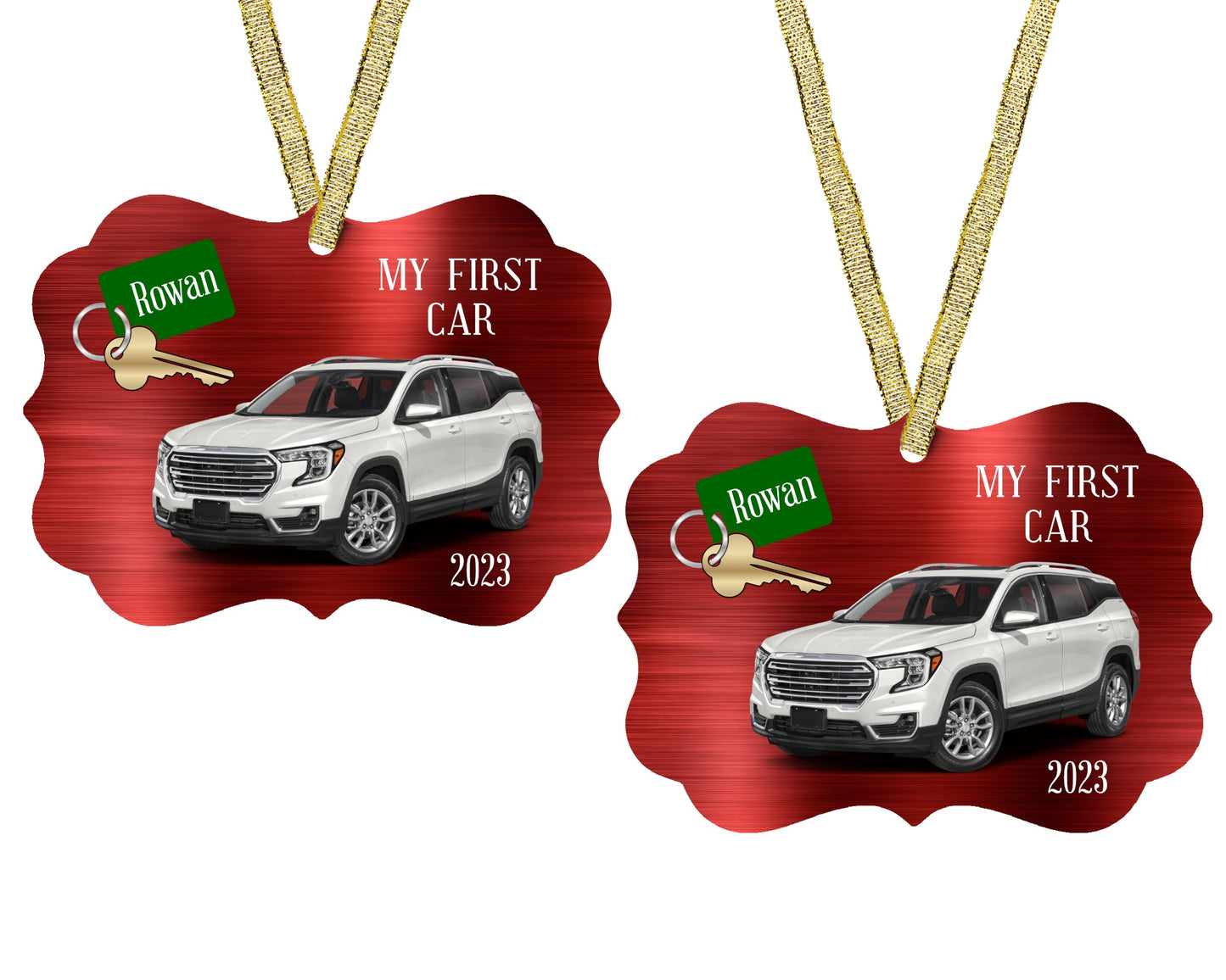 My First Car Christmas Ornament - Personalized New Car Christmas Ornament - Jammin Threads