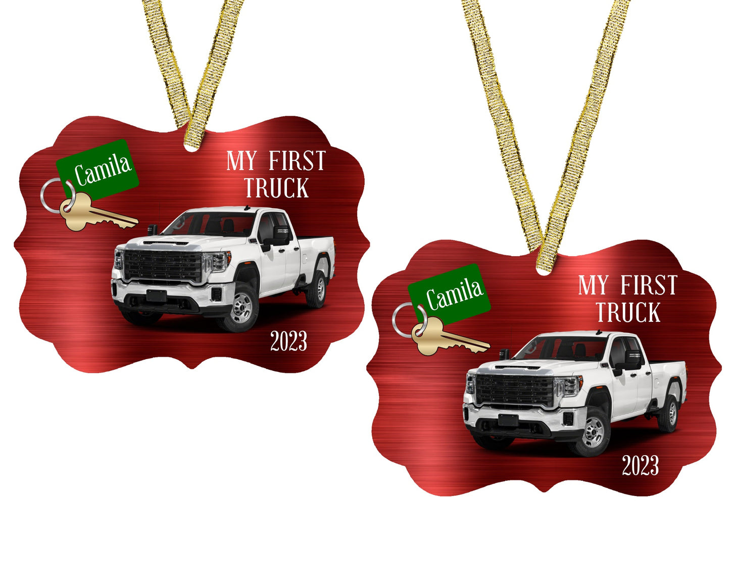 My First Truck - Personalized My First Truck Christmas Ornament - Jammin Threads