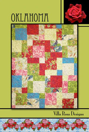 Oklahoma Quilt Pattern by Villa Rosa Designs. Fat Quarter friendly. Beginner friendly - Jammin Threads
