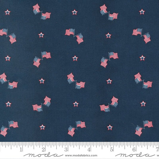 Old Glory American Flags Patriotic Quilt Fabric by Primitive Gatherings for Moda Fabrics - Jammin Threads