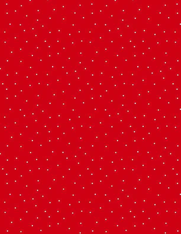 Pindot Fabric in Tomato and White by Wilmington Prints - Jammin Threads