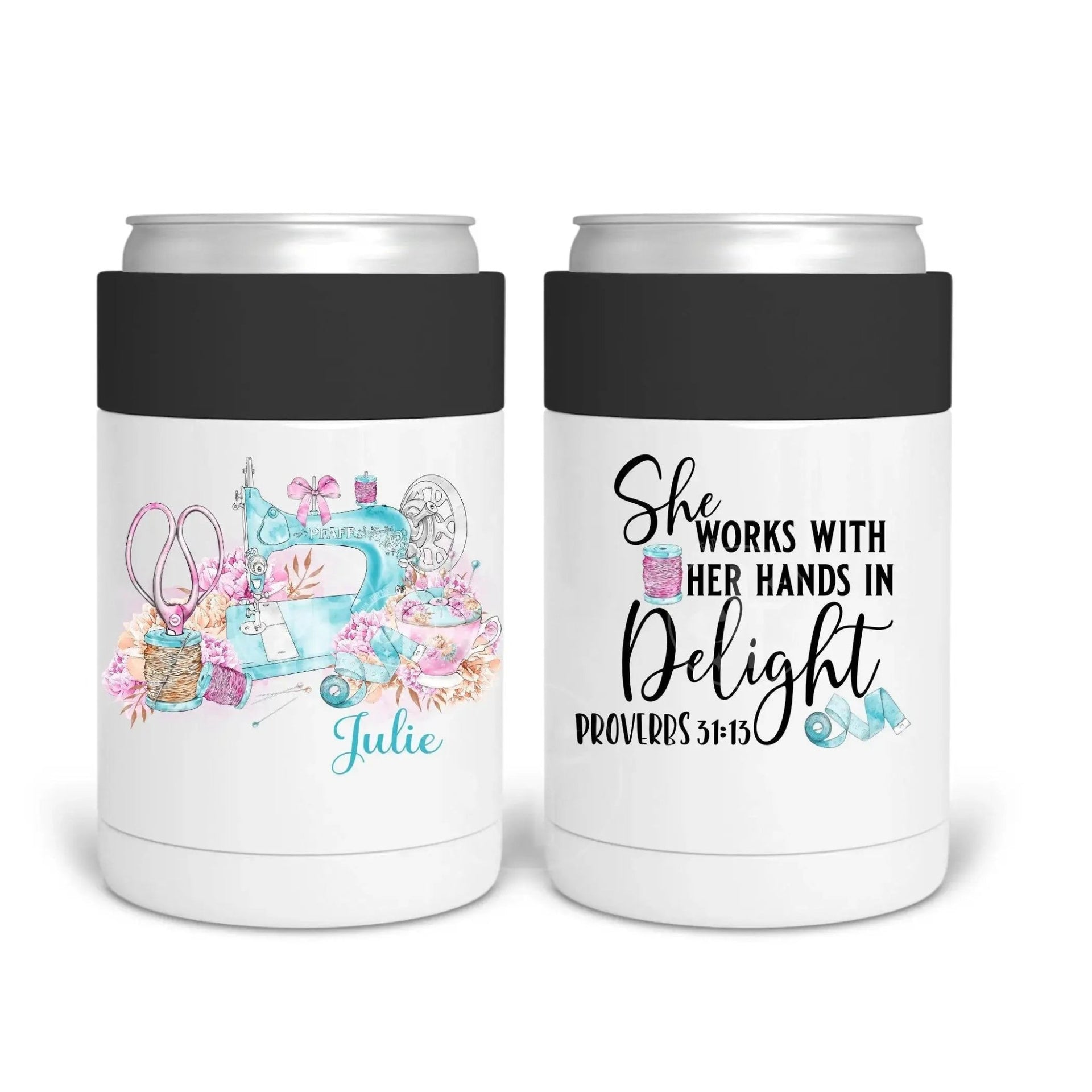 Material Girl - Funny Skinny tumbler for the sewists and quilters - 20 oz  double wall insulated for hot or cold