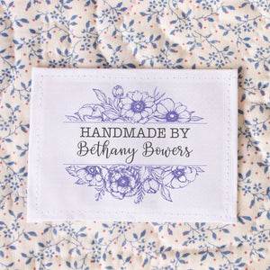 Purple Floral Quilt Labels - Jammin Threads