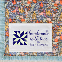 Quilt Block Quilt Labels - Personalized Quilt Labels - Jammin Threads