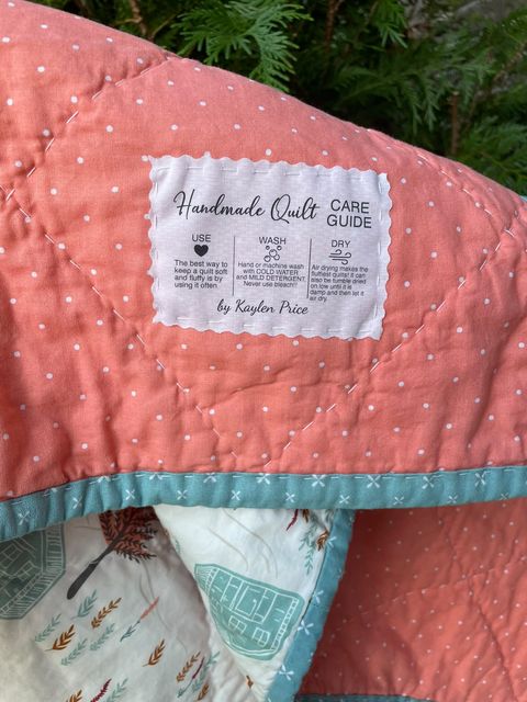 Quilt Care Quilt Labels - Personalized Care Labels for your Handmade Quilts - Jammin Threads