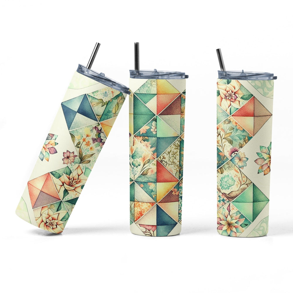 Quilt Pattern Skinny Tumbler - Jammin Threads