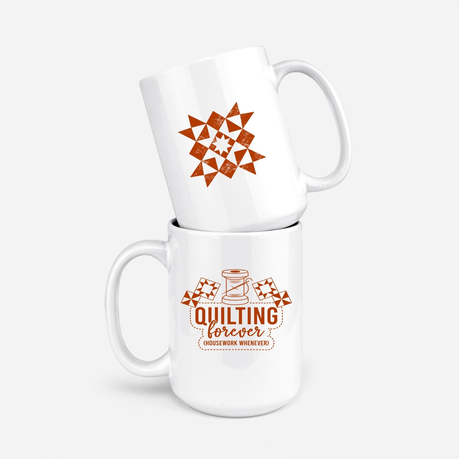 Quilting Forever Housework Whenever Drinkware - Cute Mugs for quilters - Jammin Threads