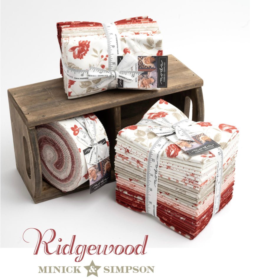 Ridgewood Cherry Cotton Quilt Fabric by Minick & Simpson for Moda Fabrics - Jammin Threads
