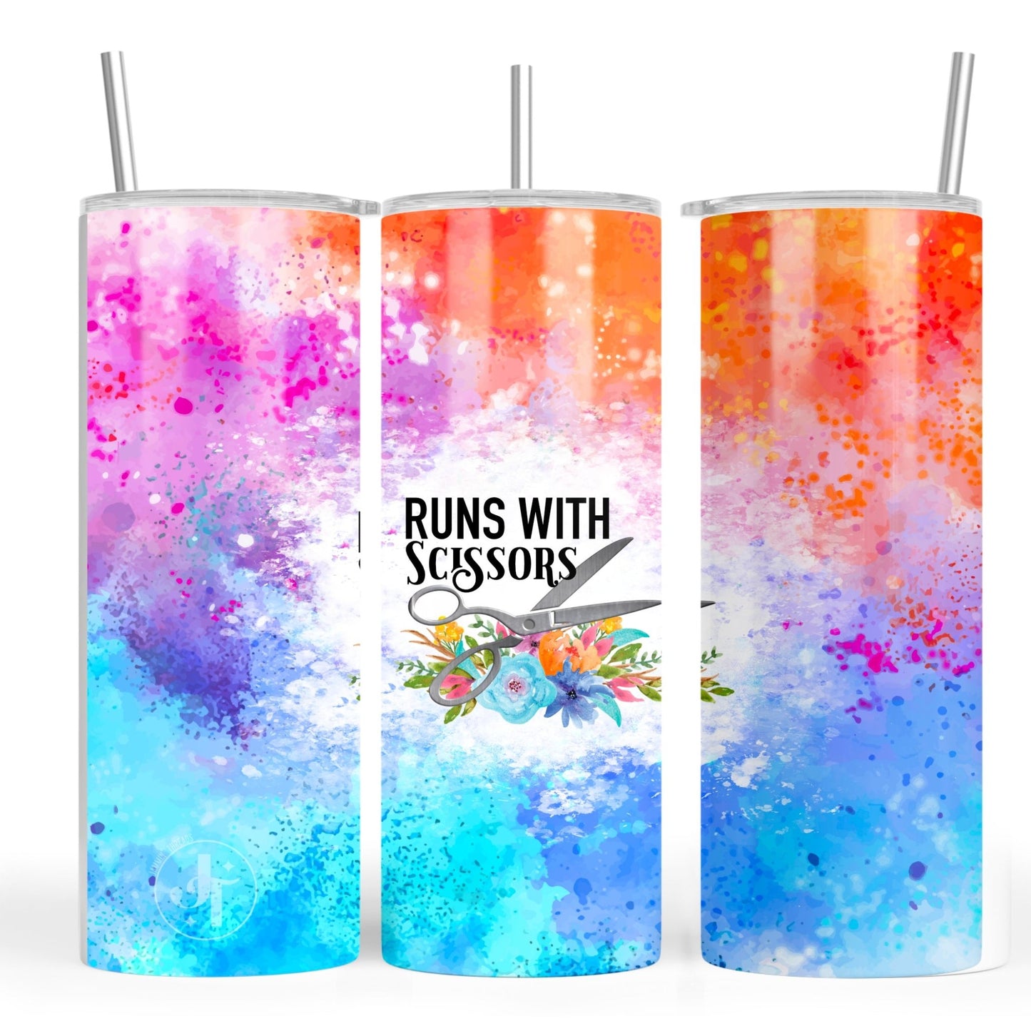 Runs with Scissors - Funny Sewing Tumbler - Jammin Threads