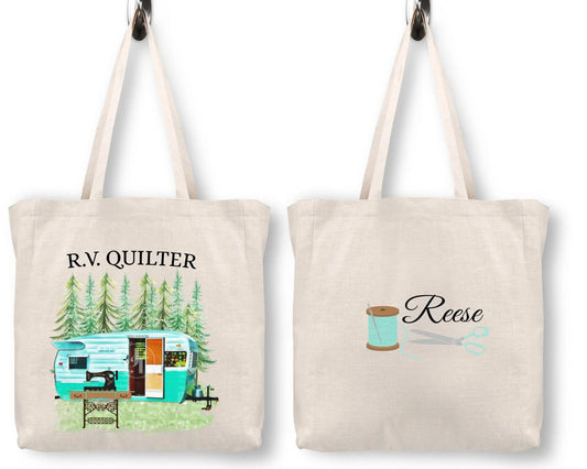 RV Quilter Tote Bag - Jammin Threads