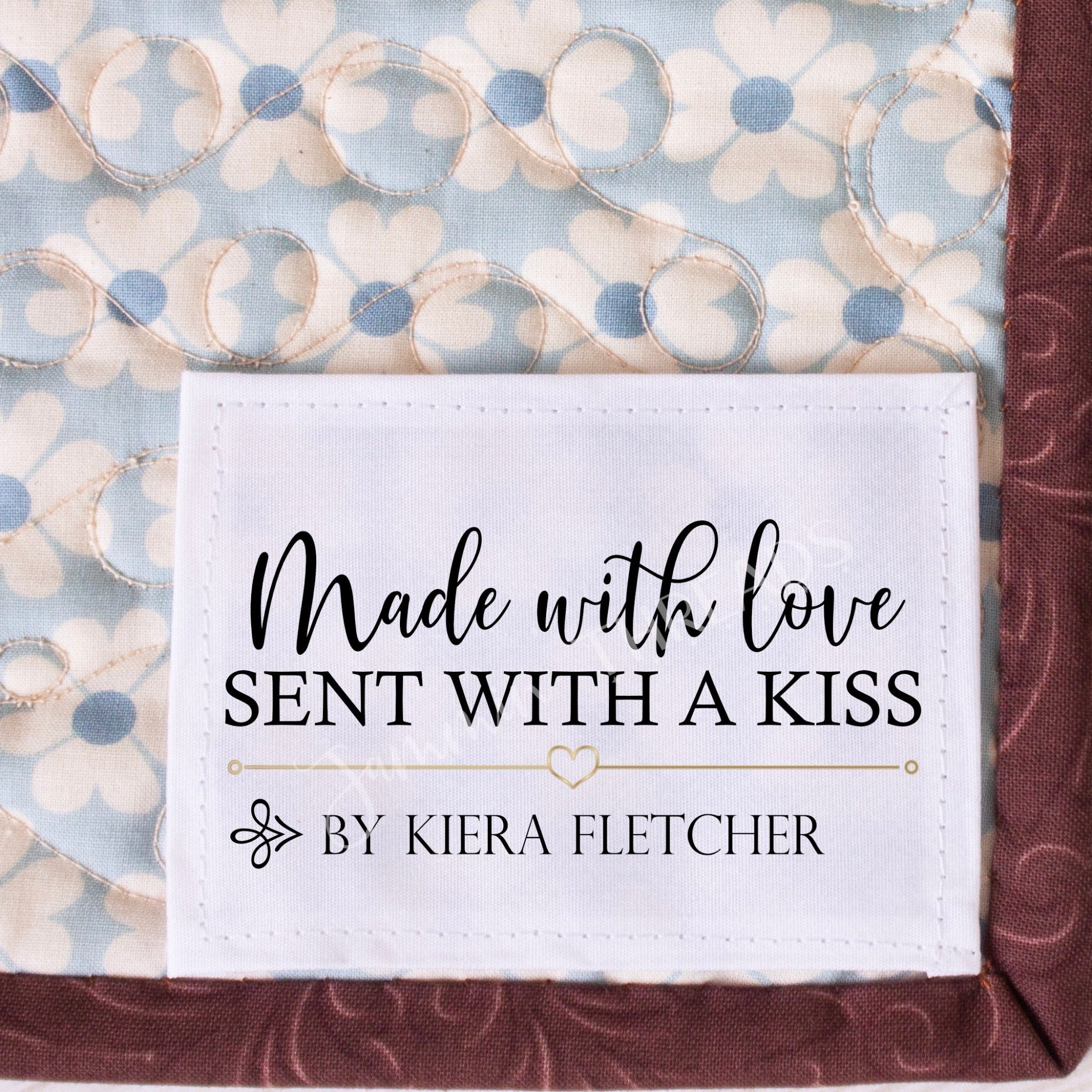 Sent with A Kiss Quilt Labels - Jammin Threads