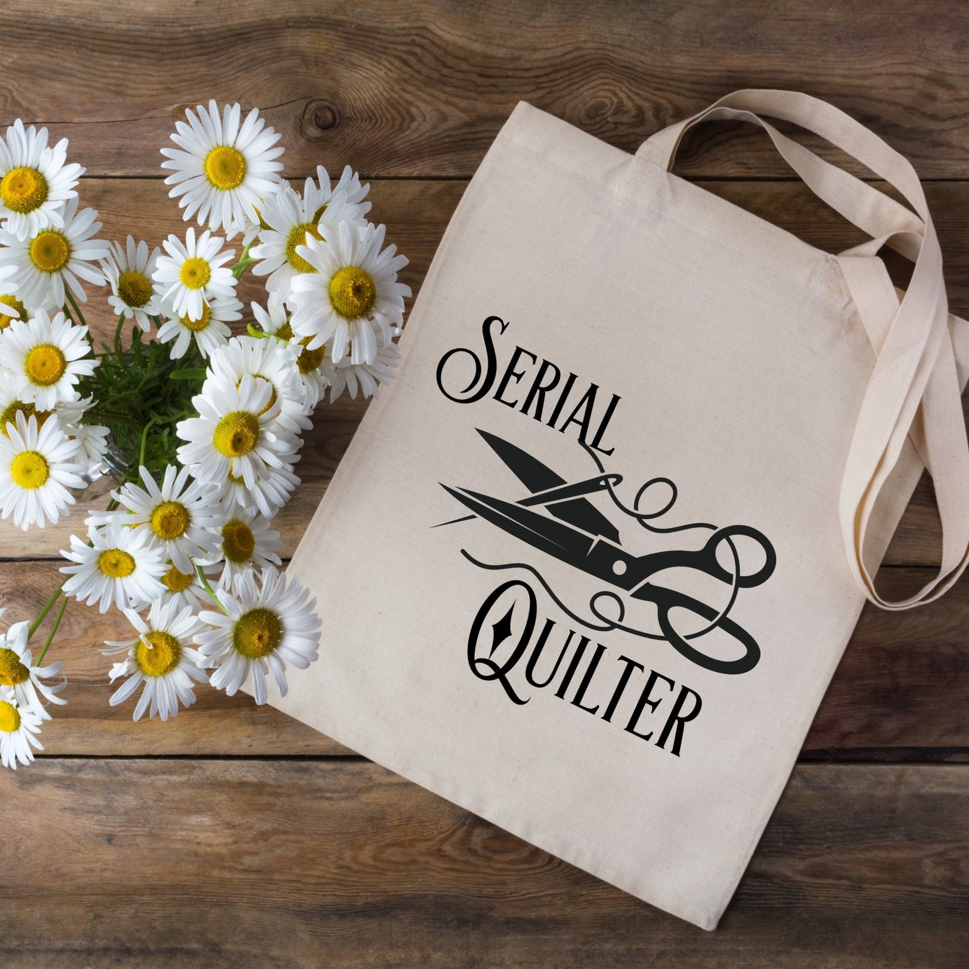 Serial Quilter Tote Bag. Personalized quilting tote bag - Jammin Threads