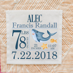 Shark Baby Quilt Label - Jammin Threads