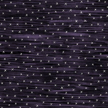 Starlight Spooks Crossing - Dark Purple. Halloween Quilt Fabric by Elena Amo for Paintbrush Studios - Jammin Threads