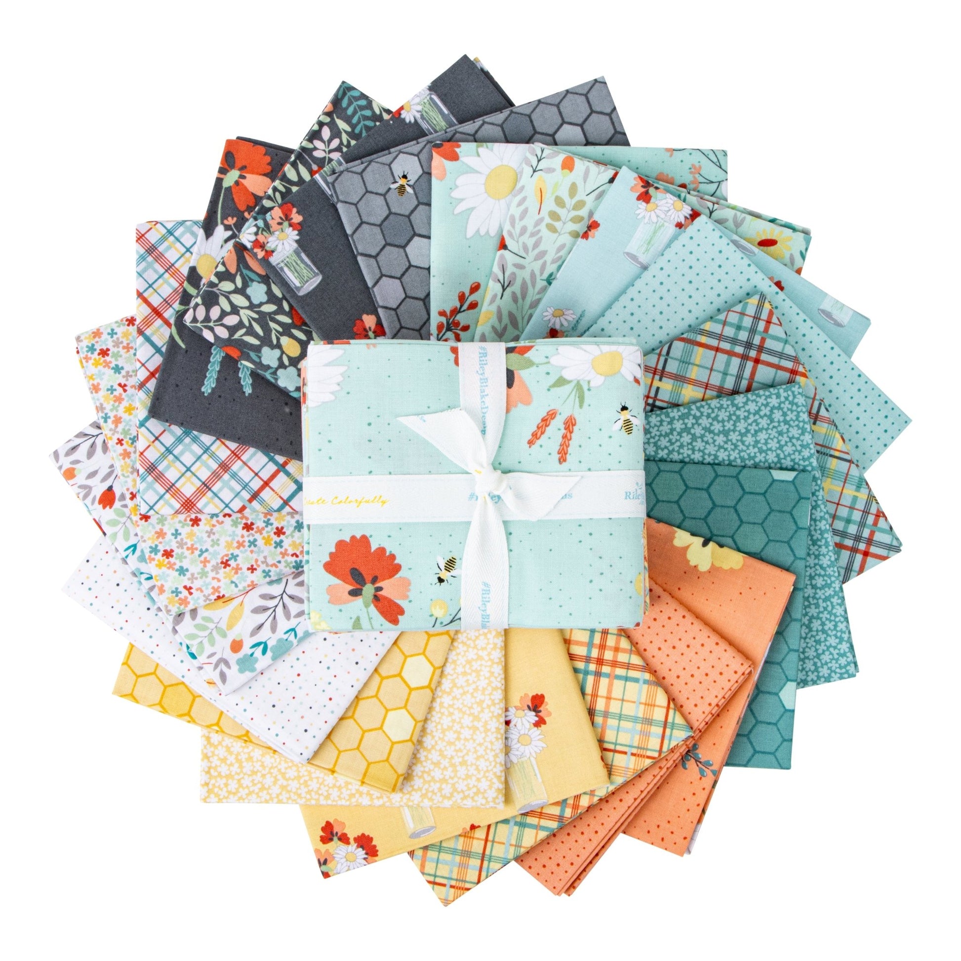 Sunshine and Sweet Tea Fat Quarter Bundle by Amanda Castor for Riley Blake Designs - Jammin Threads