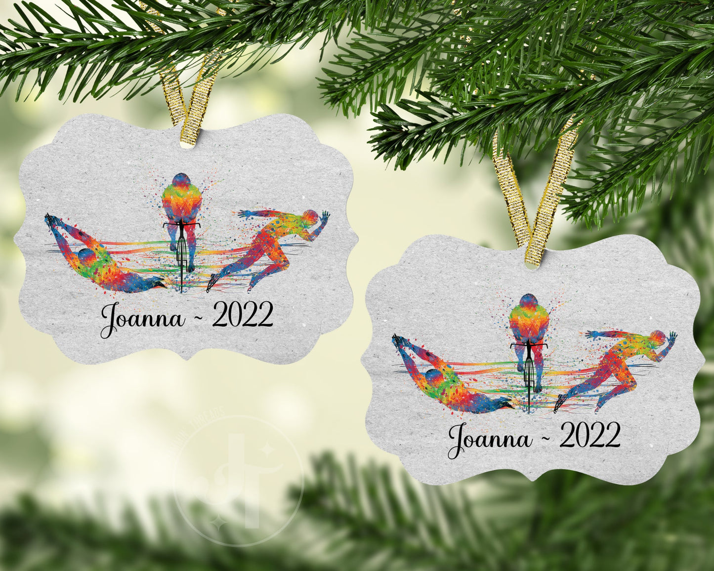 Triathlon Christmas Ornament- Jammin Threads
